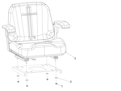Seat Diagram and Parts List for RZT-SX46EFI (17RWCBYN210)(2018) Cub Cadet Lawn Tractor